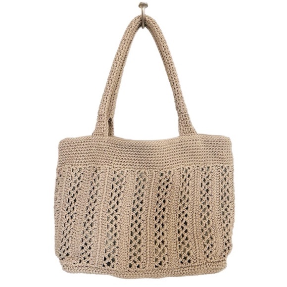 Like New Gen Crafted Classic Crochet Carryall Tote Bag in Bamboo - Picture 5 of 7